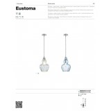 MAYTONI MOD238-PL-01-BL | Eustoma Maytoni függeszték lámpa 1x E14 króm, áttetsző, kék