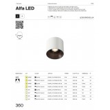 MAYTONI C064CL-01-15W3K-RD-WB | Alfa-LED Maytoni mennyezeti lámpa 3000K fehér, fekete