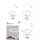 NOVA LUCE 9190755 | Motif Nova Luce függeszték lámpa - TRIAC kerek szabályozható fényerő, rövidíthető vezeték 1x LED 3800lm 3000K fehér