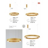 NOVA LUCE 9345640 | Morbido Nova Luce függeszték lámpa kerek távirányító szabályozható fényerő, állítható színhőmérséklet, rövidíthető vezeték 1x LED 3268lm 2700 <-> 4000K arany, opál