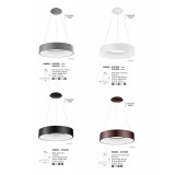 NOVA LUCE 6167203 | Rando Nova Luce függeszték lámpa kerek rövidíthető vezeték 1x LED 2700lm 4000K matt fehér