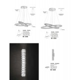 NOVA LUCE 83399202 | Corona-NL Nova Luce fali, mennyezeti lámpa 1x LED 480lm 3000K króm, kristály