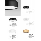 NOVA LUCE 826809 | Perleto Nova Luce mennyezeti lámpa 2x E27 fekete, fehér