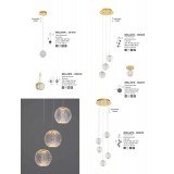 NOVA LUCE 9511010 | Brillante-NL Nova Luce függeszték lámpa rövidíthető vezeték 1x LED 246lm 3200K arany, átlátszó, kristály