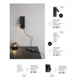 NOVA LUCE 9081351 | Dona-NL Nova Luce falikar lámpa kapcsoló elforgatható alkatrészek 1x LED 180lm 3000K matt fehér