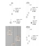 NOVA LUCE 9186906 | Brillante-NL Nova Luce falikar lámpa 1x LED 205lm 3200K IP44 króm, átlátszó, kristály