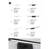 NOVA LUCE 9053202 | Mondrian Nova Luce falikar lámpa 1x LED 1615lm 3000K IP44 matt fekete, fehér