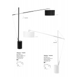 NOVA LUCE 41455401 | Traccia Nova Luce álló lámpa 179cm kapcsoló állítható magasság 1x E27 fekete, króm