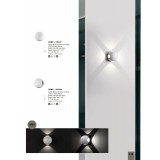 NOVA LUCE 726217 | Como Nova Luce fali lámpa 2x LED 560lm 3000K IP54 matt fehér, átlátszó