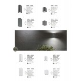 NOVA LUCE 710041 | Nero-NL Nova Luce fali lámpa 1x GU10 IP54 sötétszürke, fehér