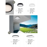 NOVA LUCE 9944603 | Oliver-NL Nova Luce mennyezeti lámpa kerek 1x LED 1550lm 3000K IP65 fekete, opál