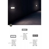 NOVA LUCE 811501 | Pulsar-NL Nova Luce fali lámpa 1x LED 557lm 3000K IP54 grafit, fehér