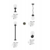 NOVA LUCE 9060196 | Omika Nova Luce álló lámpa 97cm 1x E27 IP54 sötétszürke, átlátszó