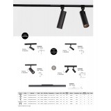 NOVA LUCE 9136161 | Buxton-Magnetic-Profile Nova Luce rendszerelem CRI>90 spot lámpa mágnes, szabályozható fényerő, UGR <19, elforgatható alkatrészek 1x LED 543lm 3000K matt fekete
