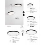 NOVA LUCE 9058110 | Perfect-NL Nova Luce mennyezeti lámpa kerek szabályozható fényerő, állítható színhőmérséklet, távirányítható 1x LED 10744lm 2700 <-> 6000K matt fekete, opál