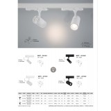 NOVA LUCE 9011941 | Nova-Luce-Track Nova Luce rendszerelem - 3 fázisú CRI>90 spot lámpa UGR <13, elforgatható alkatrészek 1x LED 950lm 3000K matt fehér