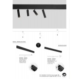 NOVA LUCE 8252002 | Buxton-Magnetic-Profile Nova Luce rendszerelem - vezetősín - süllyesztett alkatrész - 1m mágnes matt fekete