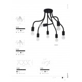 NOWODVORSKI 9768 | Flex Nowodvorski falikar lámpa kapcsoló flexibilis 1x E27 fekete