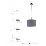 NOWODVORSKI 9090 | Alice-NW Nowodvorski asztali lámpa 40,5cm vezeték kapcsoló 1x E27 fekete, szürke