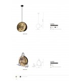 NOWODVORSKI 9032 | Wheel-NW Nowodvorski asztali lámpa 41cm vezeték kapcsoló vezetékkel, villásdugóval elátott 1x G9 fekete, antikolt arany