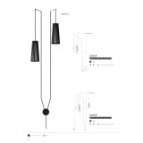 NOWODVORSKI 9263 | DoverN Nowodvorski függeszték lámpa vezetékkel, villásdugóval elátott 2x GU10 fekete, sárgaréz