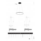 NOWODVORSKI 10813 | Circolo Nowodvorski függeszték lámpa kerek 1x LED 560lm 3000K fekete, opál