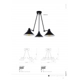 NOWODVORSKI 9142 | Techno-NW Nowodvorski csillár lámpa elforgatható alkatrészek 3x E27 fekete, fehér