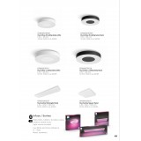 PHILIPS 41163/30/P9 | PHILIPS-hue-Infuse Philips mennyezeti hue okos világítás kerek szabályozható fényerő, színváltós, állítható színhőmérséklet, Bluetooth 1x LED 2350lm 2200 <-> 6500K fekete, fehér