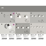 RABALUX 5980 | Ati Rabalux spot lámpa elforgatható alkatrészek 5x E14 fekete, króm, fehér