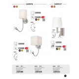 RABALUX 6530 | Larkin Rabalux fali lámpa két kapcsoló flexibilis 1x E27 + 1x LED 205lm króm, fehér