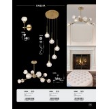 RABALUX 5394 | Kassia-RA Rabalux falikar lámpa 1x G9 arany, kristály