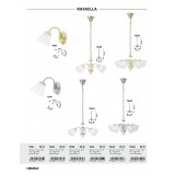 RABALUX 7231 | Rafaella Rabalux falikar lámpa 1x E14 arany, fehér