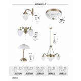 RABALUX 8633 | Annabella Rabalux csillár lámpa 3x E14 + 2x E27 bronz, átlátszó