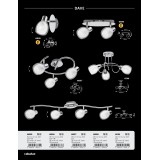 RABALUX 6836 | Dave Rabalux spot lámpa két kapcsoló elforgatható alkatrészek 2x E14 króm, fehér, átlátszó