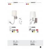 RABALUX 6529 | Larkin Rabalux fali lámpa két kapcsoló flexibilis 1x E27 + 1x LED 205lm króm, fehér
