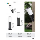 RABALUX 8338 | Bonn Rabalux álló lámpa 50cm UV álló műanyag 1x E27 IP44 UV matt fekete, fehér