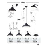 RABALUX 5307 | Dragan_RA Rabalux falikar lámpa 1x E27 matt fekete, fehér