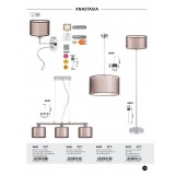RABALUX 2629 | Anastasia Rabalux falikar lámpa két kapcsoló flexibilis 1x E27 + 1x LED 85lm króm, barna