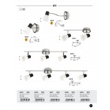 RABALUX 5976 | Ati Rabalux spot lámpa kapcsoló elforgatható alkatrészek 1x E14 fekete, króm, fehér