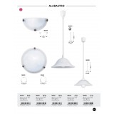 RABALUX 3905 | Alabastro1 Rabalux függeszték lámpa 1x E27 fehér, alabástrom