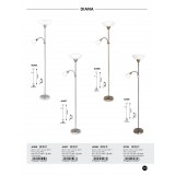RABALUX 4068 | Diana Rabalux álló lámpa 177,5cm vezeték kapcsoló flexibilis 1x E27 + 1x E14 bronz, fehér