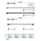 RABALUX 5674 | Hanson Rabalux pultmegvilágító lámpa mozgásérzékelő, fényerőszabályzós érintőkapcsoló szabályozható fényerő 1x LED 560lm 4000K szürke, fehér