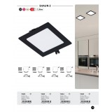 RABALUX 71264 | Shaun2 Rabalux beépíthető LED panel 170x170mm 1x LED 810lm 4000K fekete, fehér