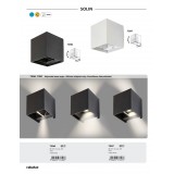 RABALUX 7396 | Solin Rabalux fali lámpa kocka állítható szórásszög 1x G9 IP54 matt fekete