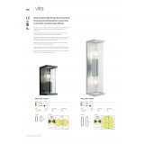 REDO 9104 | Vitra-RD Redo falikar lámpa 2x E27 IP54 matt fehér, áttetsző