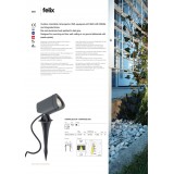 REDO 9041 | Felix-RD Redo leszúrható lámpa 1x LED 420lm 3000K IP65 sötétszürke
