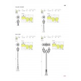 REDO 9663 | Essen Redo álló lámpa 270cm 2x E27 IP44 antikolt barna, átlátszó