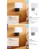 SEARCHLIGHT 6519SS | Wall-SL Searchlight falikar lámpa kapcsoló flexibilis 1x E27 + 1x LED 70lm szatén ezüst, fehér