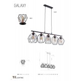 TK LIGHTING 3061 | Galaxy-TK Tk Lighting hangulatvilágítás lámpa 1x E27 fekete