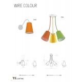 TK LIGHTING 2106 | Wire-TK Tk Lighting mennyezeti lámpa 3x E27 sárga, zöld, fehér